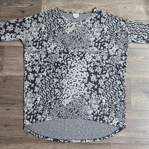 Black and White Floral Small LuLaRoe Irma